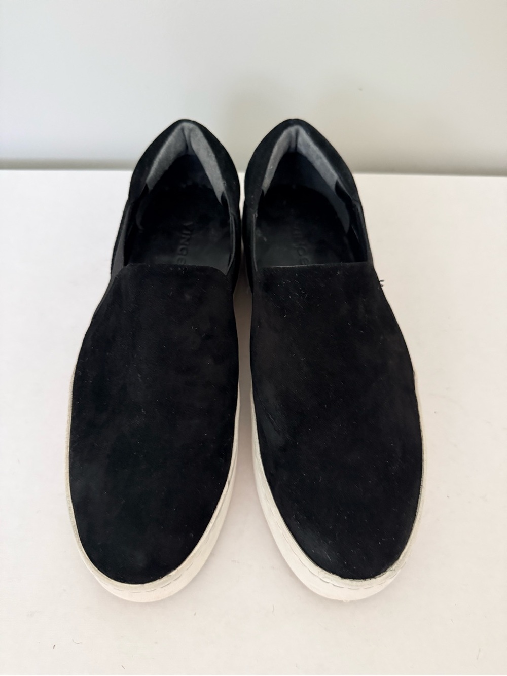 Vince Women’s Black Slip-On Suede Sneakers